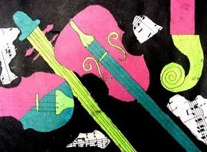 Musical Medley Art Collage