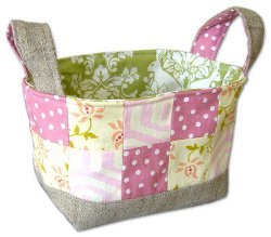 Patchwork Fabric Basket