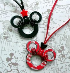 Mickey Mouse Washer Necklace