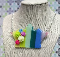 Rainbow Royalty Statement Necklace