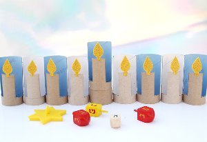 Cardboard Tube Menorah