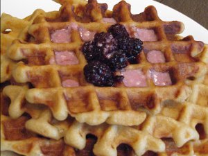 Homemade Blackberry Waffles