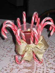 Candy Cane Christmas Candle