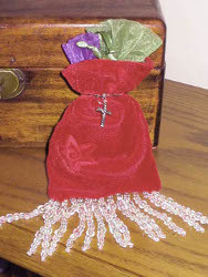 Embossed Velvet Christmas Gift Bag