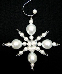 White Pearl Christmas Ornament