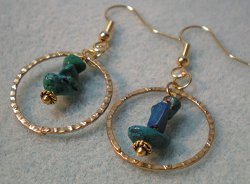 Dangle in a Hoop Beaded Earrings