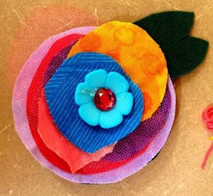 Layered Flower Brooches