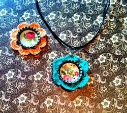 Crochet Flower Necklace