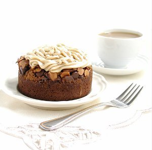 Almond Mocha Roca Brownie Cakes