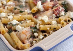 Baked Ziti with Shrimp and Spinach