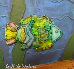 Embossed Look Fish Magnets