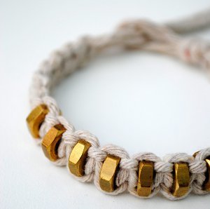 Square Knot Hexnut Bracelet