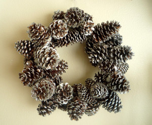 Shimmery Pine Cone Wreath