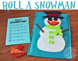 Felt Roll A Snowman Game