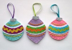 Vintage Felt Bauble Ornaments