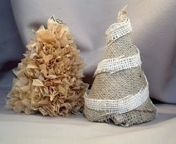 Simple Burlap Christmas Tree