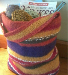 Felted Knitting Bag