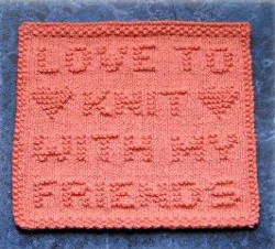 Knitting with Friends Dishcloth