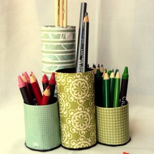 Paper Roll Pencil Organizers