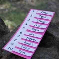 Number Word Matching Chart
