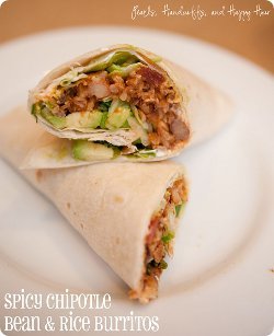 Spicy Chipotle and Bean Rice Burrito