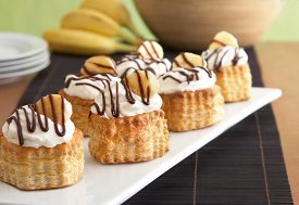 Black Bottom Banana Cream Puffs