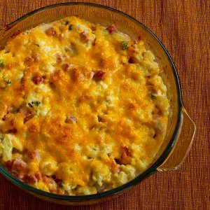 Ham and Cauliflower Casserole au Gratin