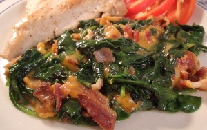 Cheesy Bacon Spinach