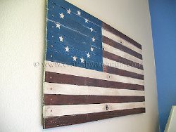 Wooden American Flag