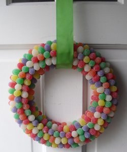 Bright and Colorful Gumdrop Wreath
