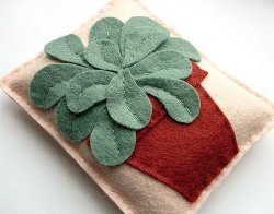 Applique Succulent Sachet