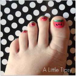 Cute Watermelon Pedicure