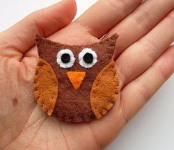 Handmade Owl Brooch