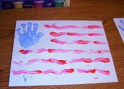 Finger Painted Flag