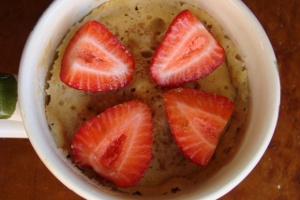 Strawberry Honey Mug Cake