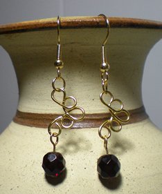 Loopy Wire Beaded Earrings