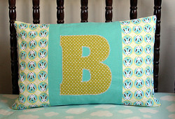 Applique Initial Pillow