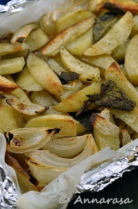Oven Baked Potato Chips with Sage and Cracked Pepper