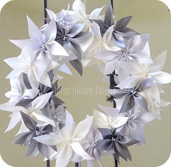 Satin Ribbon Poinsettia Wreath