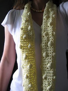 Yellow Polka Dots Summer Scarf