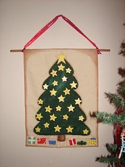 Canvas Christmas Tree Advent Calendar