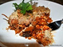 Sweet Italian Turkey and Eggplant Casserole