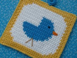 Bluebird Potholder