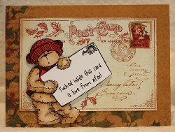 Stamped Holiday Postcard