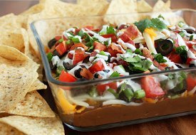 9 Layer Bacon Bean Dip