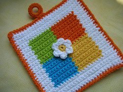 Colored Squares Potholder