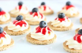 No Bake July 4th Cheesecake Bites