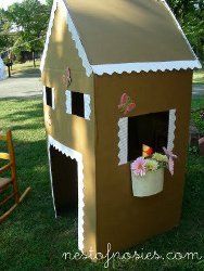 Cardboard Summertime Playhouse