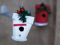 Christmas Birdhouse Ornament