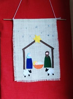 Felt Nativity Banner